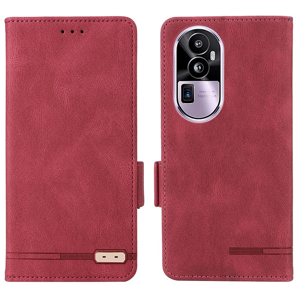 For Oppo Reno10 Pro+ 5G Hardware Decor Wallet Phone Case PU Leather Flip Stand Cover