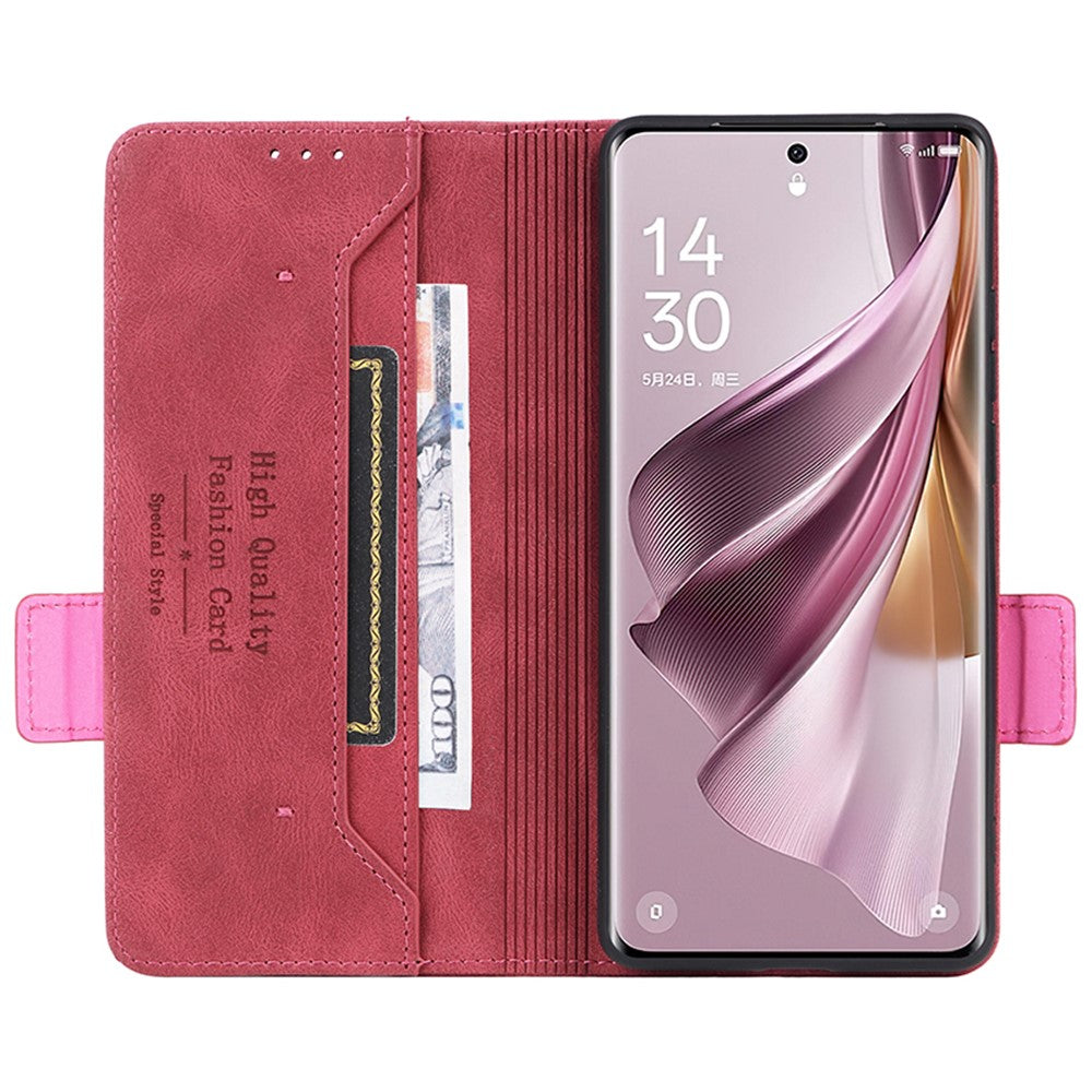 For Oppo Reno10 Pro+ 5G Hardware Decor Wallet Phone Case PU Leather Flip Stand Cover