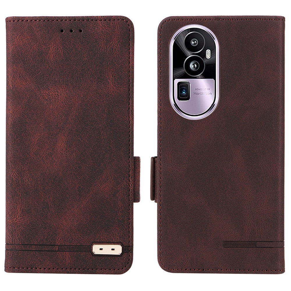For Oppo Reno10 Pro+ 5G Hardware Decor Wallet Phone Case PU Leather Flip Stand Cover