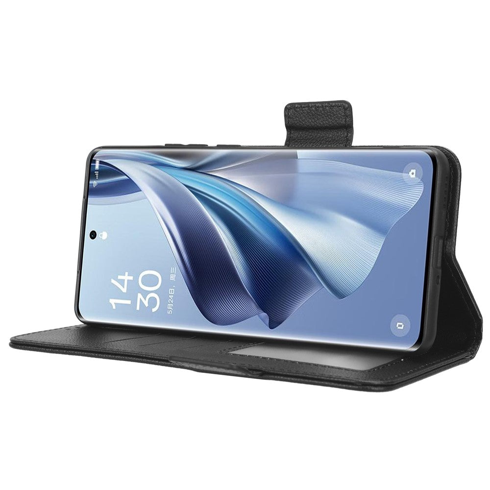 Leather Case for Oppo Reno10 Pro+ 5G , Wallet Stand Anti-fall Litchi Texture Cell Phone Cover