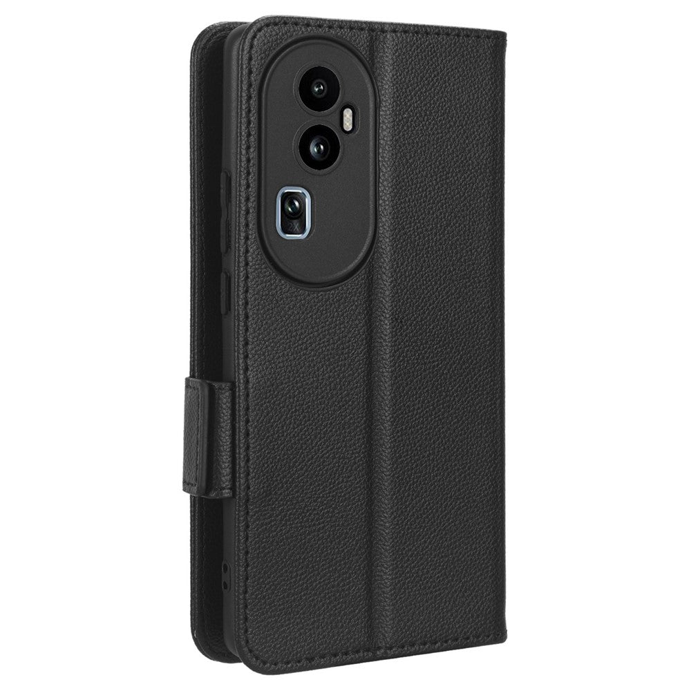 Leather Case for Oppo Reno10 Pro+ 5G , Wallet Stand Anti-fall Litchi Texture Cell Phone Cover