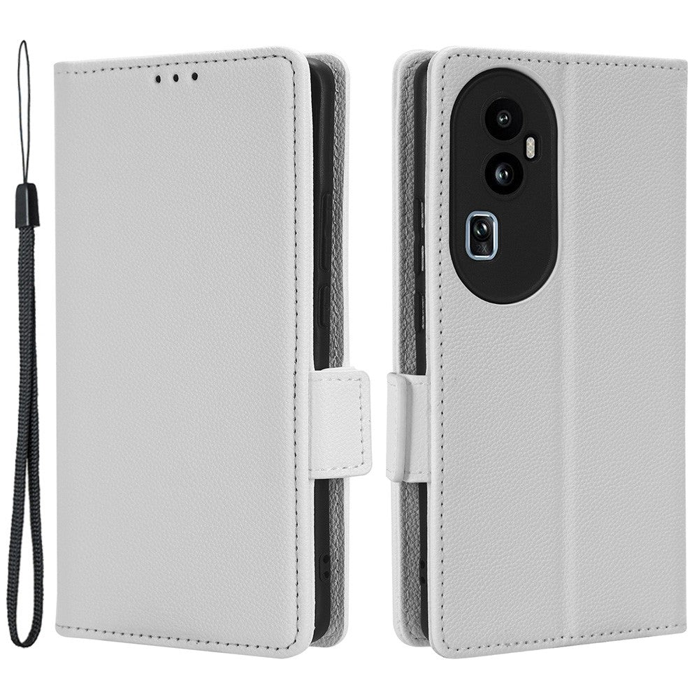 Leather Case for Oppo Reno10 Pro+ 5G , Wallet Stand Anti-fall Litchi Texture Cell Phone Cover