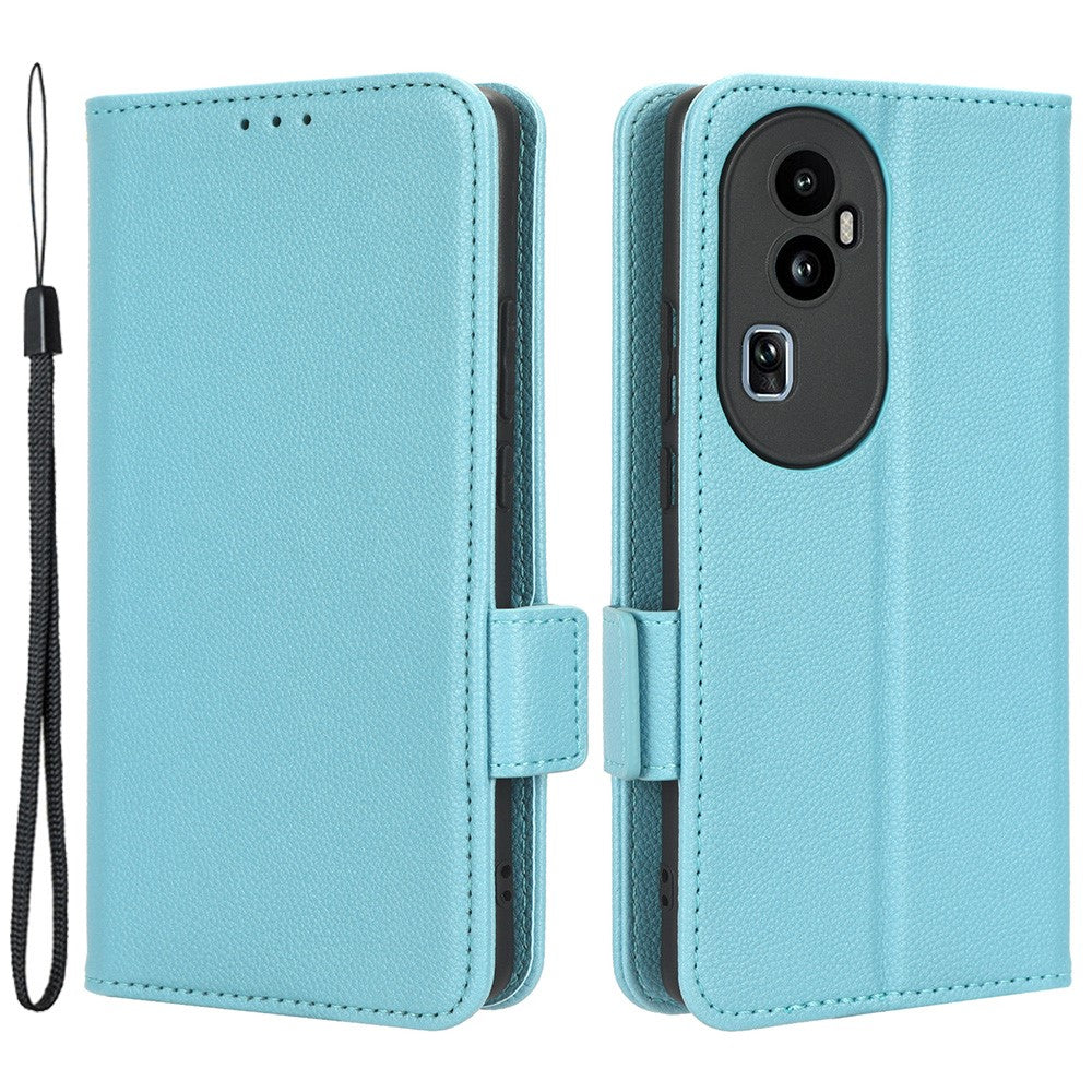 Leather Case for Oppo Reno10 Pro+ 5G , Wallet Stand Anti-fall Litchi Texture Cell Phone Cover