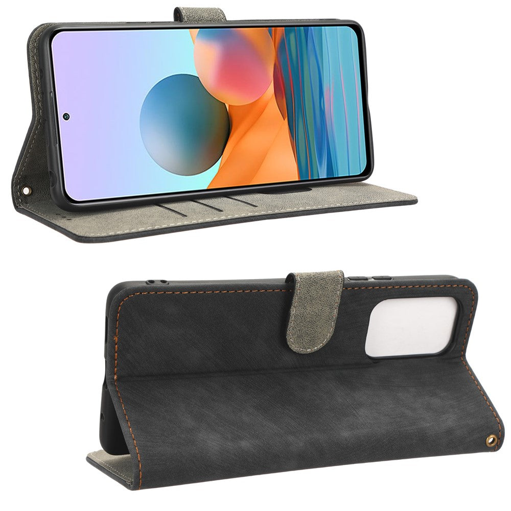 For Xiaomi Redmi Note 10 Pro 4G (Global) / (India) / Note 10 Pro Max 4G RFID Blocking PU Leather Stand Case Phone Wallet Cover