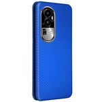 Oppo Reno10 Pro+ 5G Kolfibertextur Kortplats Läderfodral Flip Stativ mobilfodral
