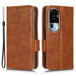 For Oppo Reno10 Pro+ 5G PU Leather Wallet Phone Case Imprinted Triangle Anti-drop Stand Cover