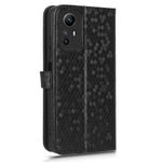 For Xiaomi Redmi Note 12S 4G Dot Imprinted Phone Stand Cover PU Leather Wallet Phone Case