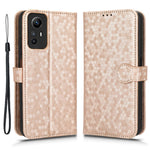 For Xiaomi Redmi Note 12S 4G Dot Imprinted Phone Stand Cover PU Leather Wallet Phone Case