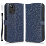 For Xiaomi Redmi Note 12S 4G Dot Imprinted Phone Stand Cover PU Leather Wallet Phone Case