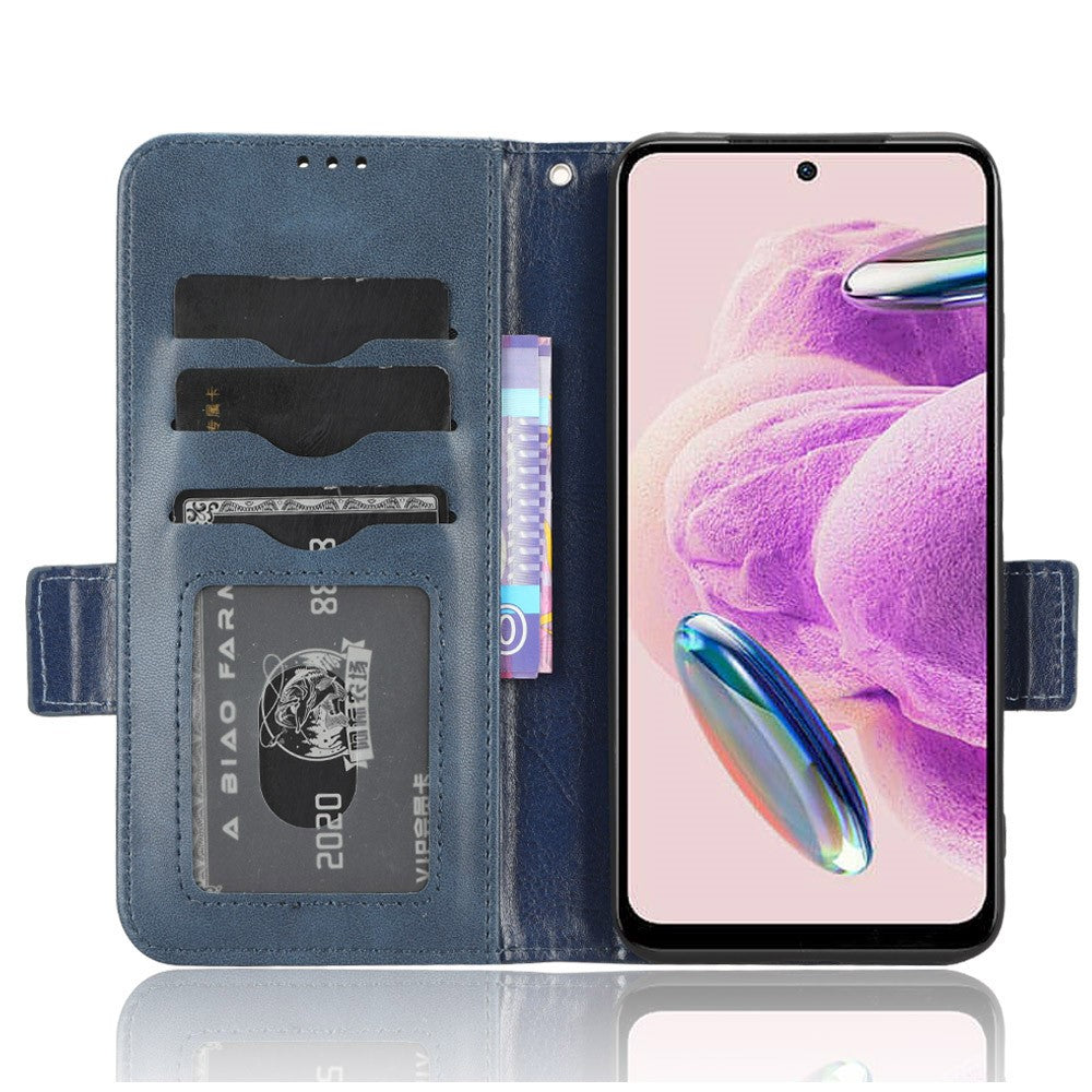 Xiaomi Redmi Note 12S 4G PU-läder plånboksfodral med tryckt triangel, vikbart stativ