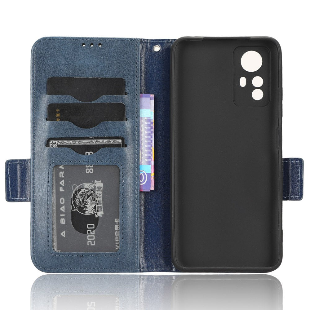 For Xiaomi Redmi Note 12S 4G PU Leather Wallet Phone Case Imprinted Triangle Folding Stand Cover