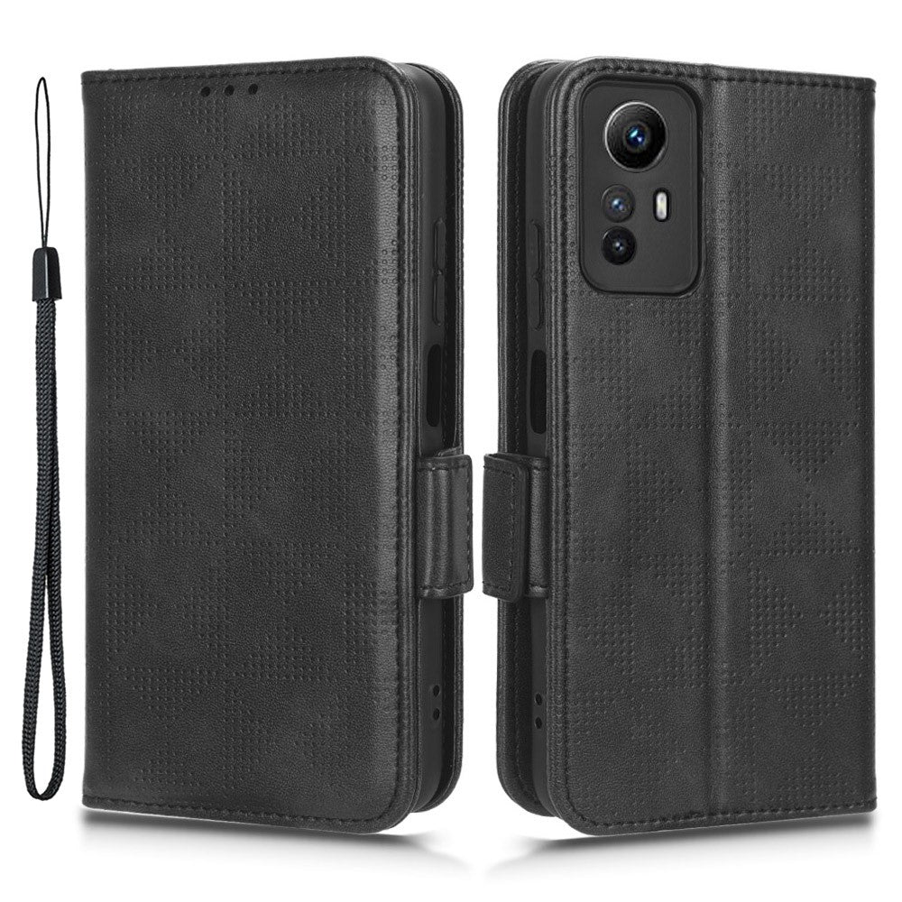 For Xiaomi Redmi Note 12S 4G PU Leather Wallet Phone Case Imprinted Triangle Folding Stand Cover