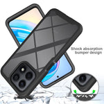 For Honor X8a 4G Impact Resistant Phone Cover 3-in-1 Detachable Case with PET Screen Protector