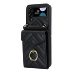 RFID-blokerende telefoncover til Samsung Galaxy Z Flip4 5G, kortholder læder+PC-cover