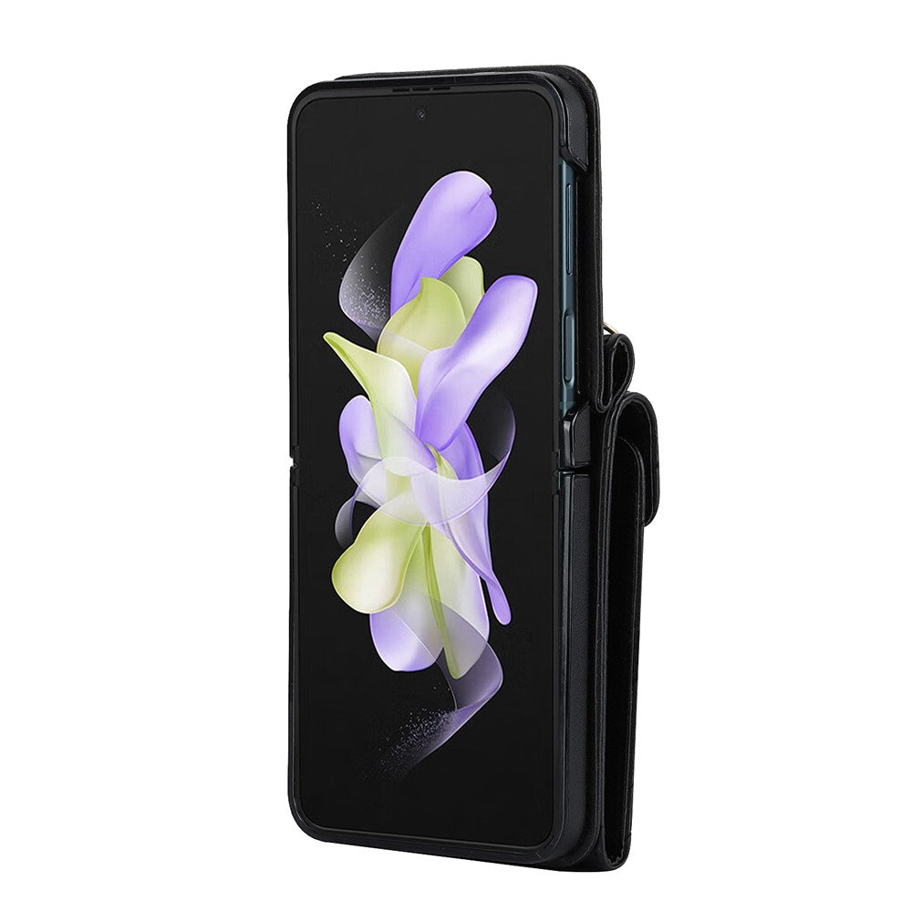 RFID-blokerende telefoncover til Samsung Galaxy Z Flip4 5G, kortholder læder+PC-cover