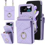 RFID-blokerende telefoncover til Samsung Galaxy Z Flip4 5G, kortholder læder+PC-cover