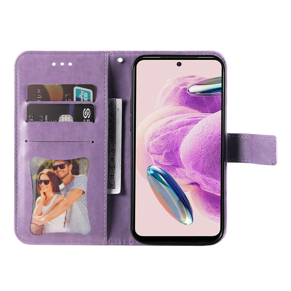 For Xiaomi Redmi Note 12S 4G Case Floral Pattern PU Leather Wallet Stand Phone Cover