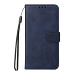 For Xiaomi Redmi Note 12S 4G Anti-Scratch PU Leather Wallet Cover Calf Texture Stand Case with Strap