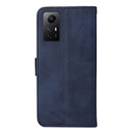 For Xiaomi Redmi Note 12S 4G Anti-Scratch PU Leather Wallet Cover Calf Texture Stand Case with Strap