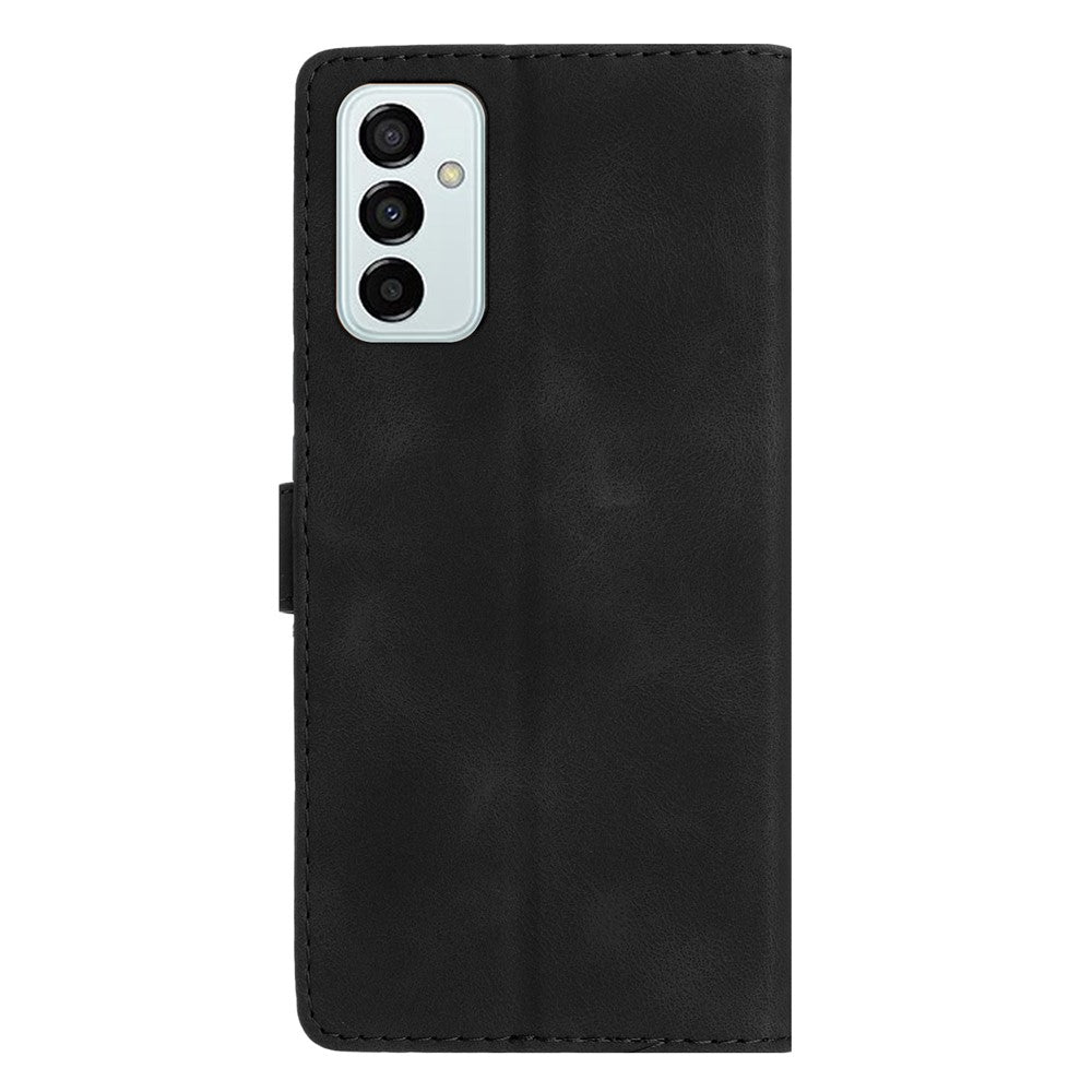 For Samsung Galaxy M52 5G Anti-drop Imprinted Flower Phone Case Wallet Stand Leather Cover