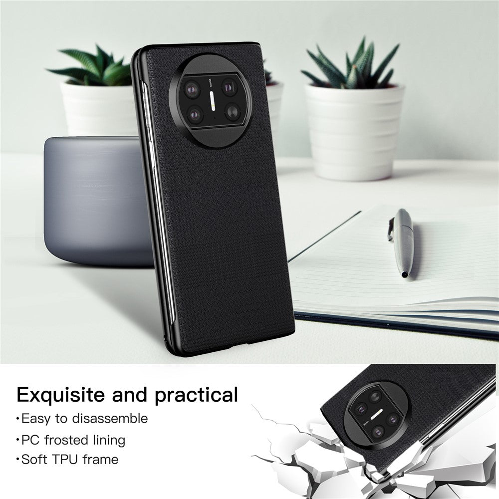 VILI TH Series For Huawei Mate X3 5G Shockproof Case PU Leather Coated PC+TPU Cellphone Cover