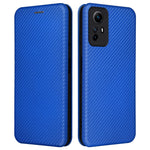 For Xiaomi Redmi Note 12S 4G Card Holder Leather Phone Case Carbon Fiber Texture Stand Cover
