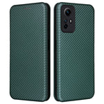 For Xiaomi Redmi Note 12S 4G Card Holder Leather Phone Case Carbon Fiber Texture Stand Cover