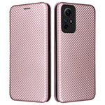 For Xiaomi Redmi Note 12S 4G Card Holder Leather Phone Case Carbon Fiber Texture Stand Cover