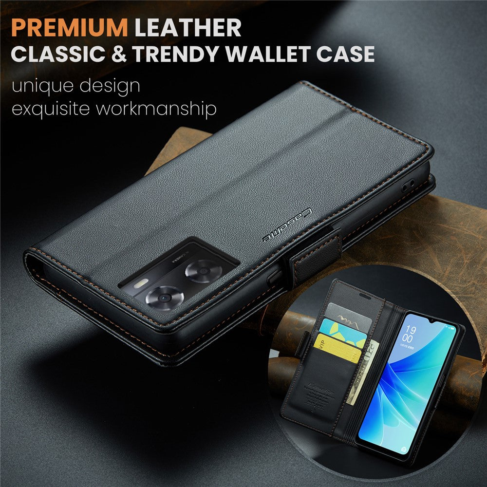 Oppo A57 4G / A57s 4G / A57e 4G / A77 4G / A77s 4G / OnePlus Nord N20 SE 4G Skal CASEME 023 RFID-blockerande 3-kortsfack Mobilskal