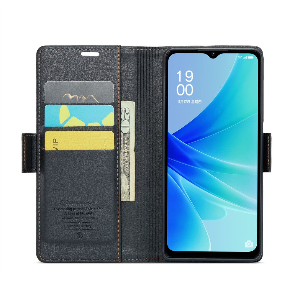 Oppo A57 4G / A57s 4G / A57e 4G / A77 4G / A77s 4G / OnePlus Nord N20 SE 4G Skal CASEME 023 RFID-blockerande 3-kortsfack Mobilskal