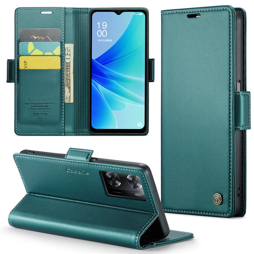 Oppo A57 4G / A57s 4G / A57e 4G / A77 4G / A77s 4G / OnePlus Nord N20 SE 4G Skal CASEME 023 RFID-blockerande 3-kortsfack Mobilskal