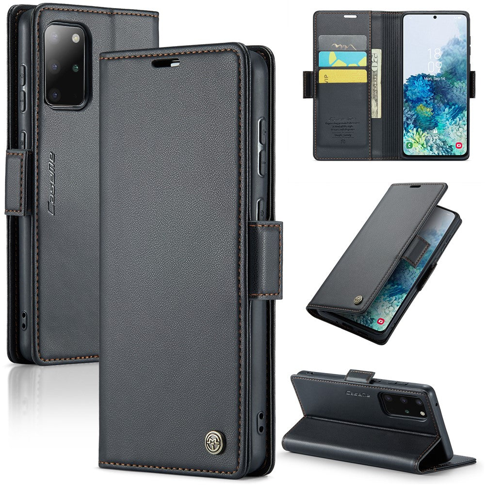Til Samsung Galaxy S20 Plus 5G / 4G Lædercover CASEME 023 RFID-blokerende mobilcover med 3 kortpladser