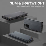Til Samsung Galaxy S20 Plus 5G / 4G Lædercover CASEME 023 RFID-blokerende mobilcover med 3 kortpladser