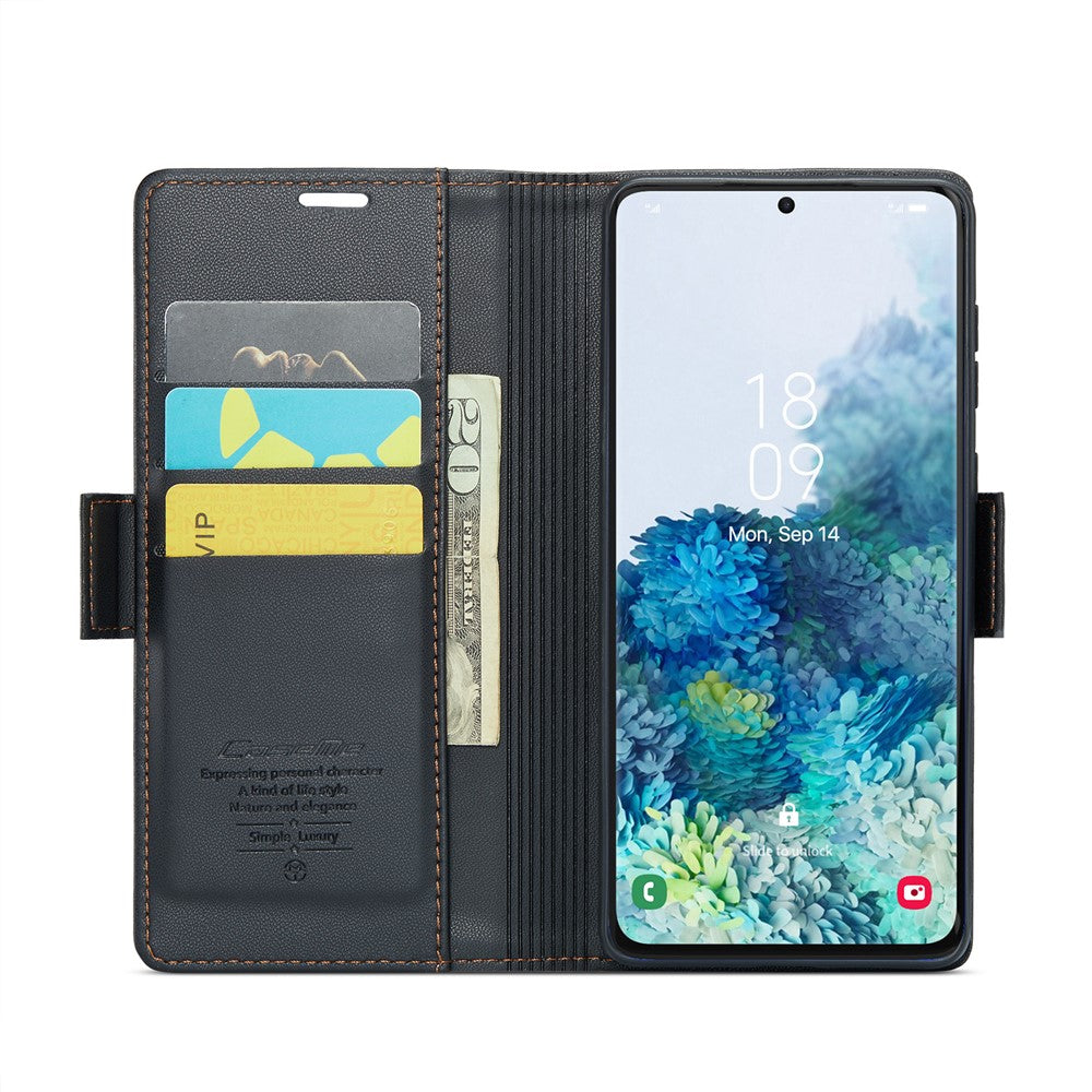 Til Samsung Galaxy S20 Plus 5G / 4G Lædercover CASEME 023 RFID-blokerende mobilcover med 3 kortpladser