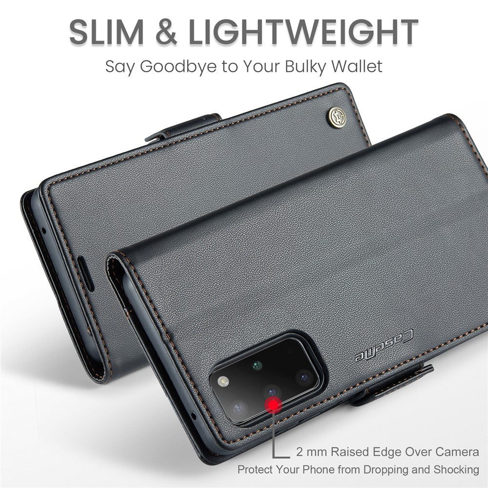 Til Samsung Galaxy S20 Plus 5G / 4G Lædercover CASEME 023 RFID-blokerende mobilcover med 3 kortpladser