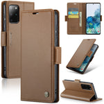 Til Samsung Galaxy S20 Plus 5G / 4G Lædercover CASEME 023 RFID-blokerende mobilcover med 3 kortpladser