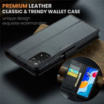 For Xiaomi Redmi Note 11 4G (Qualcomm) / Note 11S 4G Leather Case CASEME 023 RFID Blocking 3 Card Slot Mobile Cover