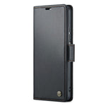 Xiaomi Redmi Note 11 4G (Qualcomm) / Note 11S 4G Läderfodral CASEME 023 RFID-blockerande mobilskal med 3 kortplatser