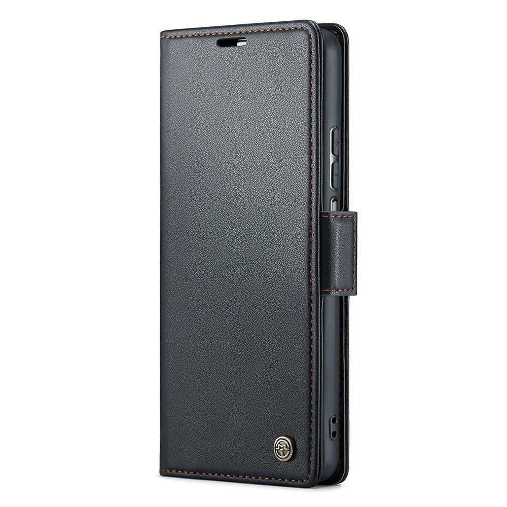 Xiaomi Redmi Note 11 4G (Qualcomm) / Note 11S 4G Läderfodral CASEME 023 RFID-blockerande mobilskal med 3 kortplatser