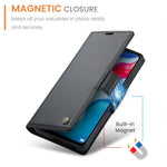 For Xiaomi Redmi Note 11 4G (Qualcomm) / Note 11S 4G Leather Case CASEME 023 RFID Blocking 3 Card Slot Mobile Cover