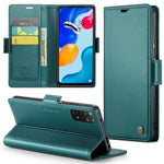 Xiaomi Redmi Note 11 4G (Qualcomm) / Note 11S 4G Läderfodral CASEME 023 RFID-blockerande mobilskal med 3 kortplatser
