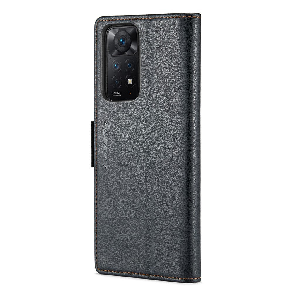 For Xiaomi Redmi Note 11 Pro 4G (Mediatek) / Note 11 Pro 5G (Qualcomm) / Note 12 Pro 4G Leather Case CASEME 023 RFID Blocking 3 Card Slot