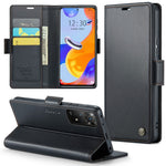 Xiaomi Redmi Note 11 Pro 4G (Mediatek) / Note 11 Pro 5G (Qualcomm) / Note 12 Pro 4G Läderfodral CASEME 023 RFID-blockerande 3-kortsplats