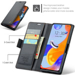 Xiaomi Redmi Note 11 Pro 4G (Mediatek) / Note 11 Pro 5G (Qualcomm) / Note 12 Pro 4G Läderfodral CASEME 023 RFID-blockerande 3-kortsplats