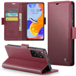 Xiaomi Redmi Note 11 Pro 4G (Mediatek) / Note 11 Pro 5G (Qualcomm) / Note 12 Pro 4G Läderfodral CASEME 023 RFID-blockerande 3-kortsplats
