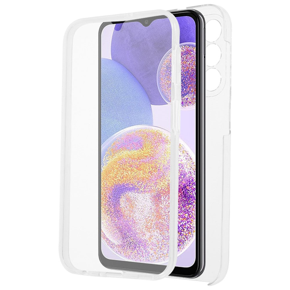 For Samsung Galaxy A24 4G (162.1 x 77.6 x 8.3mm) Shockproof Phone Case TPU Frame + Acrylic Back + PET Screen Protector Clear Cover
