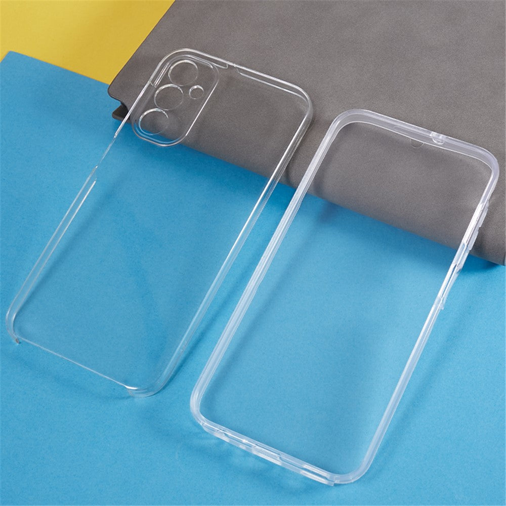 For Samsung Galaxy A24 4G (162.1 x 77.6 x 8.3mm) Shockproof Phone Case TPU Frame + Acrylic Back + PET Screen Protector Clear Cover