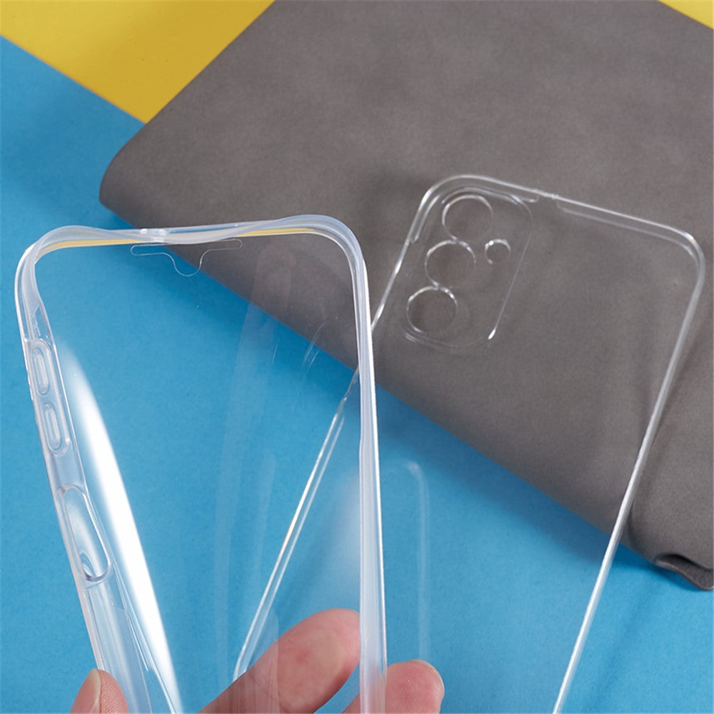 For Samsung Galaxy A24 4G (162.1 x 77.6 x 8.3mm) Shockproof Phone Case TPU Frame + Acrylic Back + PET Screen Protector Clear Cover