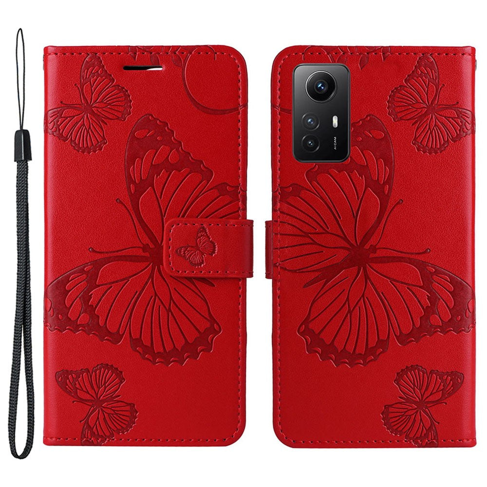 For Xiaomi Redmi Note 12S 4G / Note 11 4G (Qualcomm) / Note 11S 4G Wallet Case Floral Butterfly Imprinted Leather Phone Cover Stand