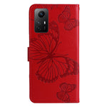 For Xiaomi Redmi Note 12S 4G / Note 11 4G (Qualcomm) / Note 11S 4G Wallet Case Floral Butterfly Imprinted Leather Phone Cover Stand